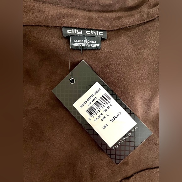 NWT L Brown Trench Coat - Picture 8 of 9